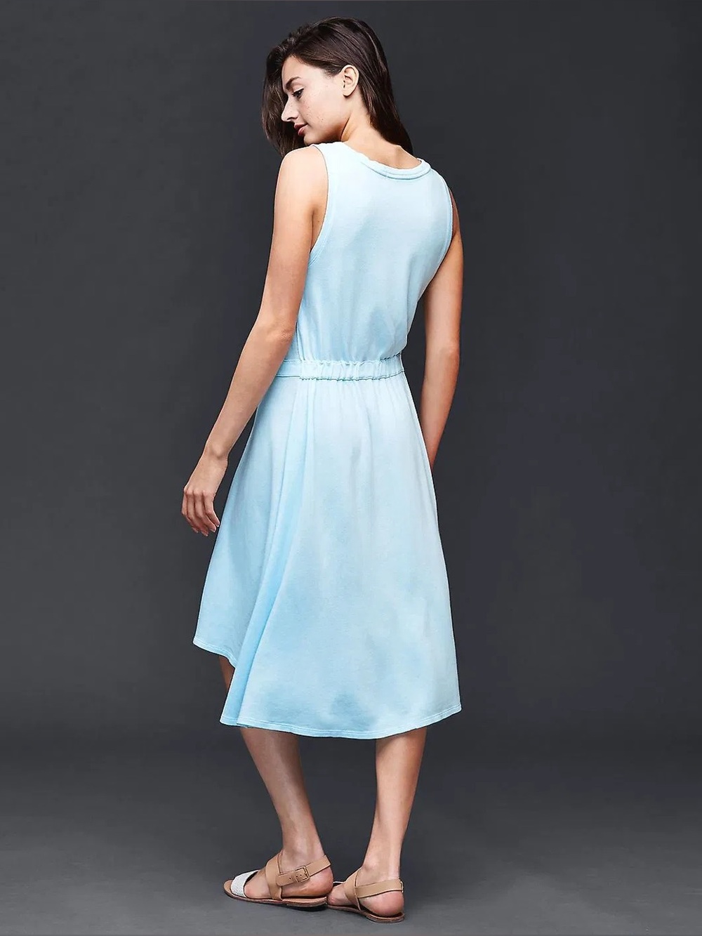 Gap Women’s French Terry Sleeveless Dress in Daybreak Blue, Size Medium - Picture 2 of 11